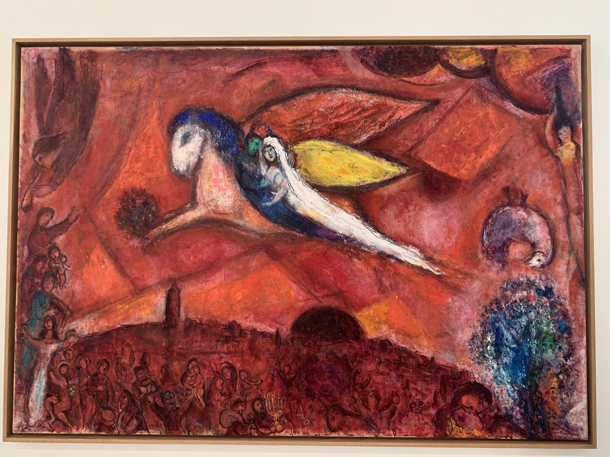 シャガール、『村祭り』、希少な画集より、新品高級額・額装付 マルク